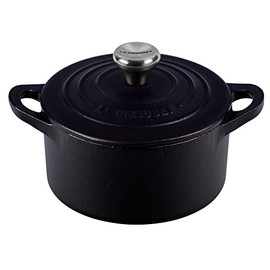 Le Creuset Enameled Cast Iron Mini Cocotte with Lid, 1/3 qt., Licorice
