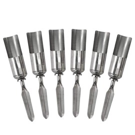 ZZBIQS 6PCS Universal Folding Fishing Rod Pole Holder, Stainless Steel Ground Support Stand - Portable Detachable, Fishing Gear Bracket Assembly Parts