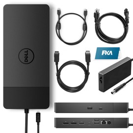 Dell Docking Station WD19S 180W, Performance Dock WD19S with 180W Power Adapter + 130W Power Delivery + HDMI Cable + DisplayPort Cable