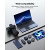 PQRQP 3 in 1 Microphone for iPhone/Android/Camera, Wireless Lavalier Microphone,