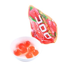 UH-A Ko-roro Gummy Candy 48g & 40g 5 Pack - Soft, Juicy Shine Muscat Flavor Gummies, Resealable Pouches for Freshness, Gummy Candy Variety Pack, Made in Japan, Perfect Gummy Candy Bulk Gift (Strawberry 40g x 5pack)
