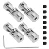 SG Store 4Pcs 3mm to 3mm Metal Shaft Coupling Universal