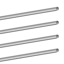 LAVMHAB 304 Stainless Steel Tube 10mm OD 0.3mm Wall Thickness 300mm Length, Straight Stainless Steel Round Pipes Tubing (4pcs)