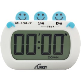 LINKSY LTY100W Kitchen Timer (Digital) White, 3.3 x 2.4 x 0.7 inches (85 x 61 x 18 mm), Easy Operation, 3 Buttons