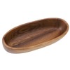 Wooden Serving Tray Easy Cleaning Boat Shape Wooden Food Plate