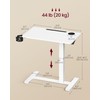 VASAGLE VASAGLE Overbed Table with Wheels, Mobile Standing Computer Desk,