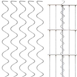 Yaocom 5 Pcs 48'' Wire Panel Connector Hinge 9 Gauge Stainless Steel Panel Connector Hinge for Deer Fencing Livestock Animal Pens Gates Trailer Cages