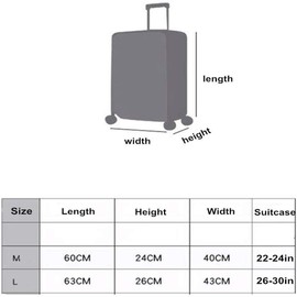 Meet-shop Protective Suitcase Cover, Pack Protector Elastic Travel Pack Cover Washable, Scratch Protection and Reusable Dustproof Trolley Protective Case for 26-30 Inch Travel Suitcase Cover, L