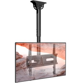 AX WABER Ceiling TV Mount Adjustable Bracket for 26-65 inch LCD LED OLED 4K TVs, Pole Ceiling Mount Holds up to 110lbs,Hanging tv Mount Max VESA 400x400mm (AX11TB01), Black