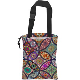 ghatobty Car Trash Bag Hanging Mandala Flower Car Trash Can Waterproof Garbage Bag Hanging for Car Back Seat