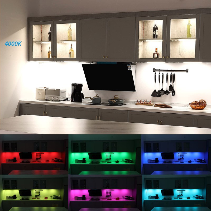 Kitchen Under Cabinet LED Light. RGBW. Color Change & Super