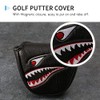 Hacbop 1Pc PU Leather with Shark Embroidery Magnet Golf Mallet
