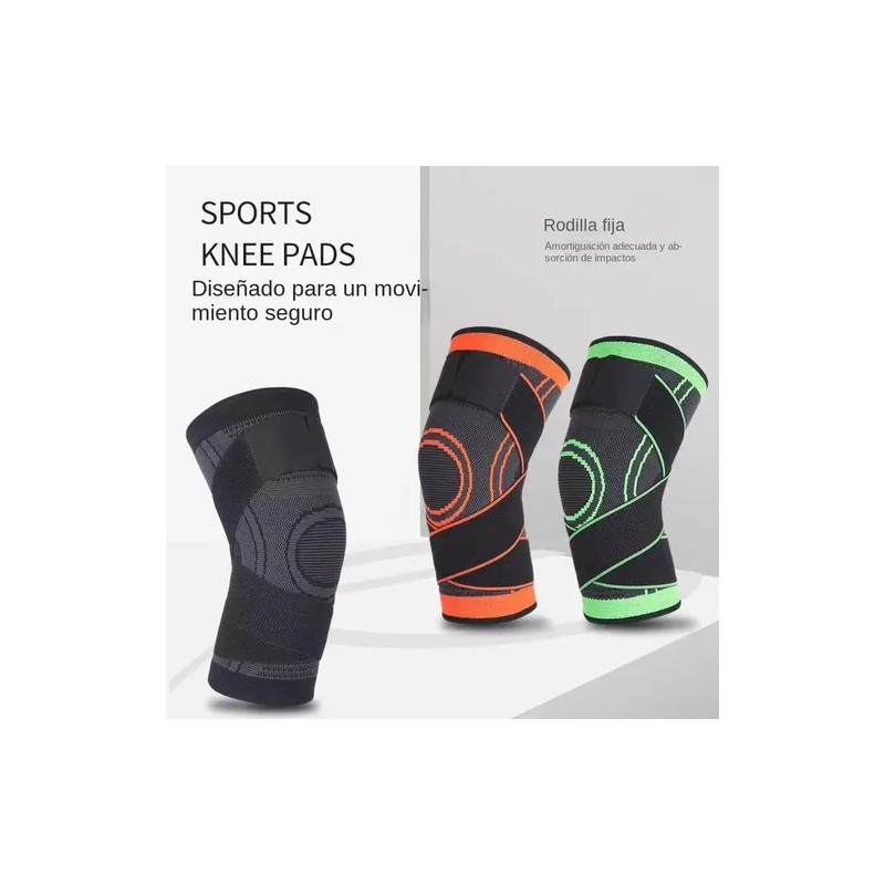 1 Par Rodilleras Elásticas Deportivas Compresion Para Gym
