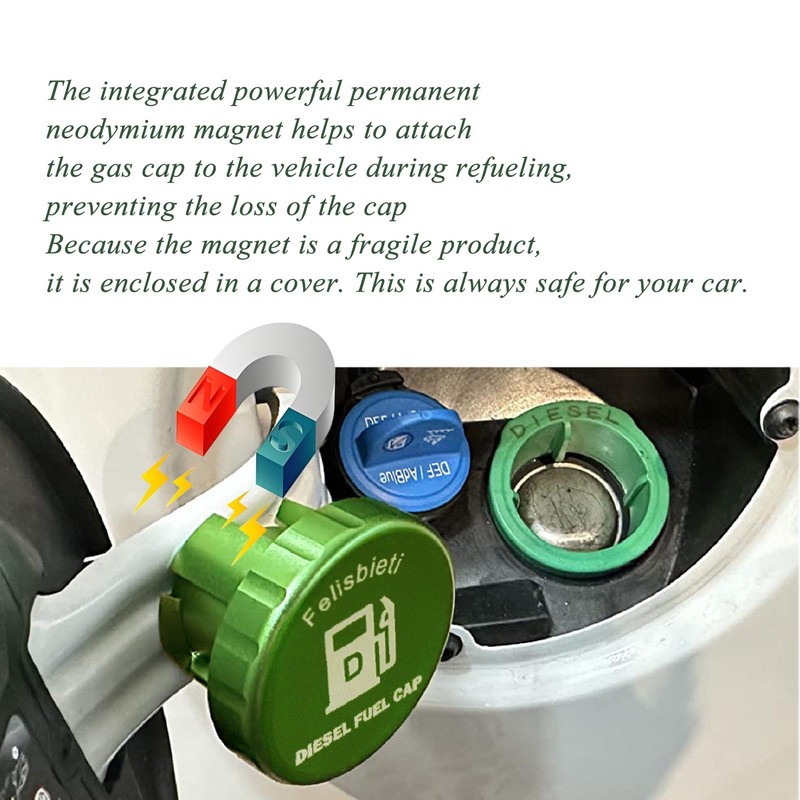 Felisbieti diesel fuel cap, Gas Cap - Aluminum Magnetic, only