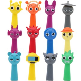 JISRKP 12Pcs S-prunki, S-prunki Toys, S-prunki Figures, Colorful Toy Figures for Kids, Safe, Durable, And Fun, S-prunki Birthday Decorations Gifts for Girls, Boys And S-Prunki Games Fan
