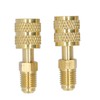 4Pcs 1/4SAE to 5/16SAE Conversion Head Refrigerant Charging Adapter for