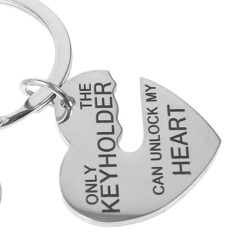 TENDYCOCO Cute Matching Heart Shape Couple Lovers Key Ring Pair