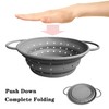 Collapsible Colander with Handle, Silicone Kitchen Strainers for Easy Storage,Four-side