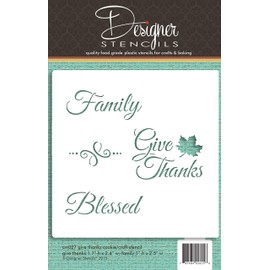 Give Thanks Cookie and Craft Stencil by Designer Stencils