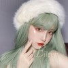 Eileen Semi-Long, Light Green Wig, Women’s Wig, Straight, Natural, Harajuku,