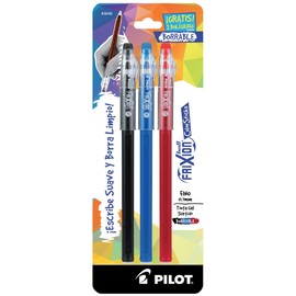 Pilot Bolígrafos borrables Frixion Color Sticks, colores surtidos, blister con 2 piezas más una de regalo (3 piezas), punto fino (0.7 mm.), 19150