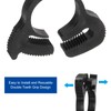 sourcing map 2 Pcs Adjustable Double Snap Grip Hose Clamps