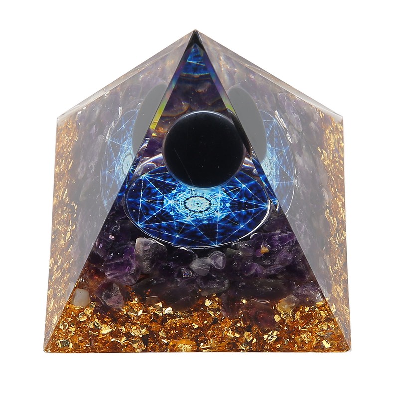 Crystal Pyramid Exquisite Beautiful Pyramid Power Stone Ornament for Desks