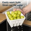 Dizada Ceramic Berry Basket with Lids, Fruit Bowl/Baskets with Covers,