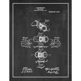 Cigar-cutter Patent Print Chalkboard with Border (5" x 7") M15730