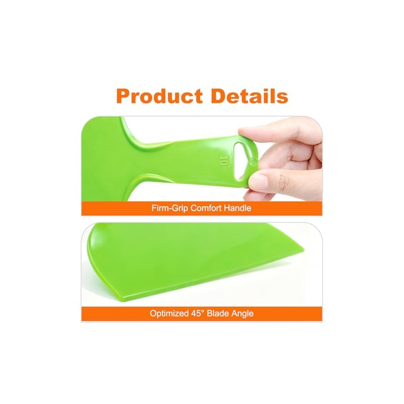 Putty Scraper 10" 3-Pack, Flexible Plastic Knife for Taping Drywall