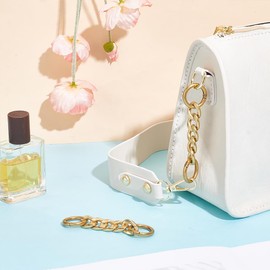 UNICRAFTALE 2Pcs Purse Extender Chain Vintage Gold Bag Extension Chains Bag Replacement Accessories with Spring Gate Ring Purse Chain Replacement for Handbags Purse Making 10.2cm