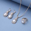 Atentuyi Gold Brides Wedding Earring and Necklace Set Ring Jewellery