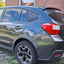 Only fit for Subaru CrossTrek XV 2012-2017 Rear Side Window Floral Flowers Decal, Matte Black Floral Flowers Decal Sticker, for 2012-2017 Subaru Crosstrek XV Accessories