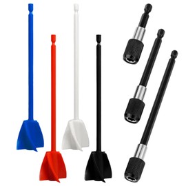 4 Piece Paint Mixing Paddle and 3 Piece Stirrer Extension Rod, Epoxy Resin Mixing Paddle, Painting Pigment Mixer, Drilling Paint Mixer, Easy to Install and Clean.