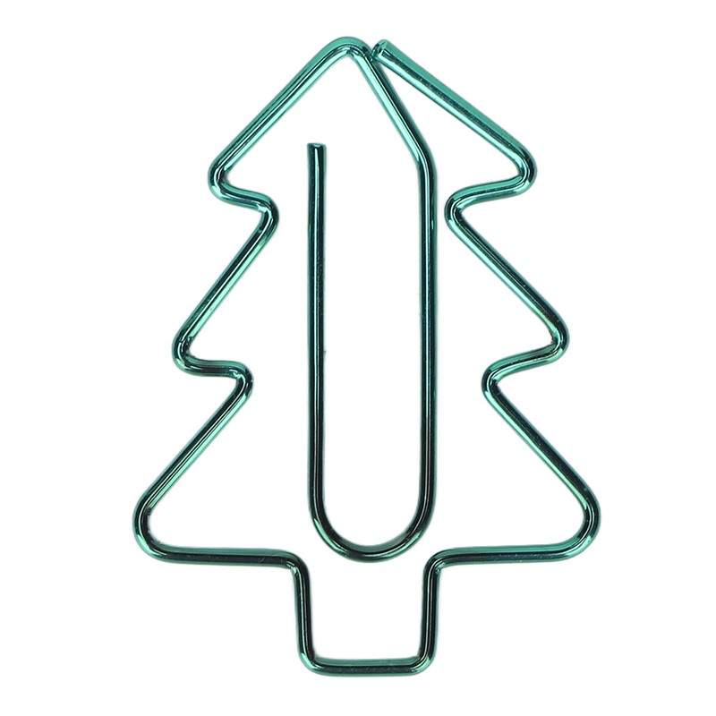 100Pcs Paper Clips Cute Unique Tree Shape Electroplating Process Lightweight
