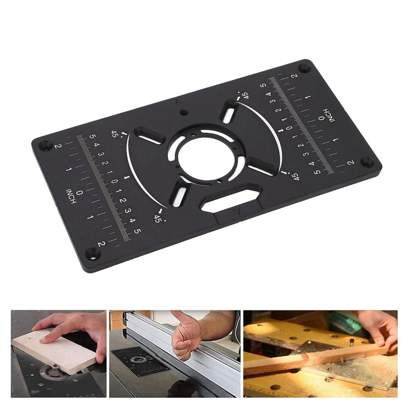 Router Plate Aluminum Alloy Router Table Insert Plate Trimming Machine