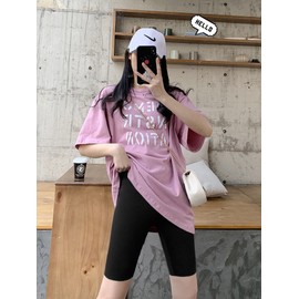 Women's Soft Yoga Shark Pants: New Cropped Cycling Tights for Summer Latest Edition [Five-Point Black]+XL 135 - 75.00Kg 5ea