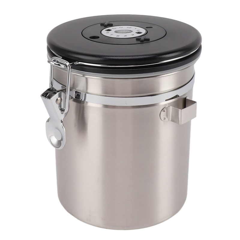 1.5L Coffee Canister Coffee Container with Scoop Date Tracker Stainless