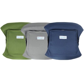 Paw Legend Washable Dog Belly Wrap Diapers for Male Dog (3 Pack,Army,Grey,Navy,Medium)