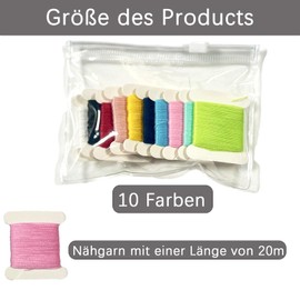 Cashmere Darning Set, 10 Rolls of Embroidery Thread, Embroidery Thread, Cross Stitch Thread, Cotton Embroidery Floss for DIY Craft Sewing