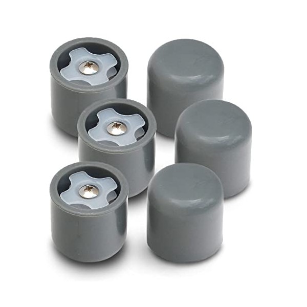 Deal: 3 Pairs Extra Durable GlideCaps Walker Caps - Gray