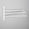 GERZWY Bathroom Hand Towel Rack 3-Bar Folding Arm Swivel Hanger