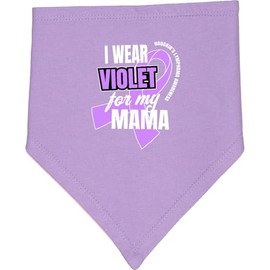 inktastic I Wear Violet for My Mama Hodgkins Lymphoma Awareness Baby Bandana Bib Lavender and Pink 32560