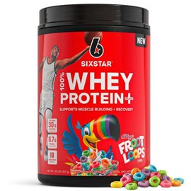 Six Star Six Star Whey Protein Powder Plus 0.8kg Kellogg's Froot Loops Flavor, Kellogg's Froot Loops, 1 Count / Six Star 식스스타 유청 단백질 파우더 플러스 0.8kg 켈로그 프로트 루프 맛, Kelloggs Froot Loops, 1개