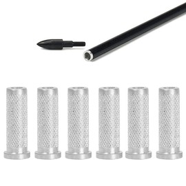 Zerone 12pcs Archery Base Aluminum Inserts,Standard 6.2mm/0.24in Aluminum Carbon Arrow Shaft