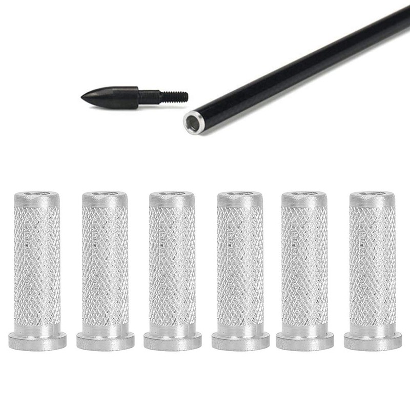 Zerone 12pcs Archery Base Aluminum Inserts,Standard 6.2mm/0.24in Aluminum Carbon Arrow