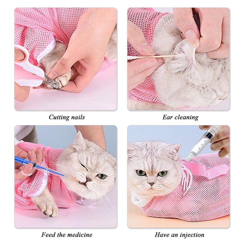 CHROMACRAFT Pack of 2 Cat Wash Bags, Cat Storage Bag,