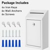 EIENHOSHI Metal Donation Box with Lock, Wall Mounted, Suggestion Box