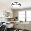 DLLT 30W Modern LED Flush Mount Ceiling Light with Remote,
