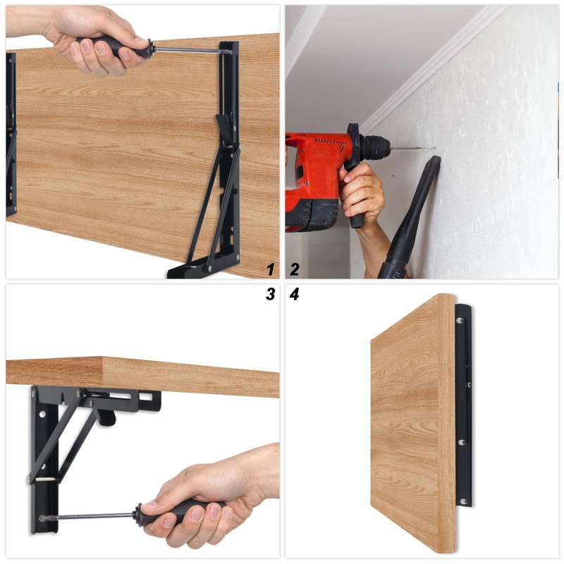 Pack of 2 Folding Console Heavy Duty Hinges Foldable 300